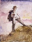 Sir William Orpen Self-Portrait in the hills above Huddersfield